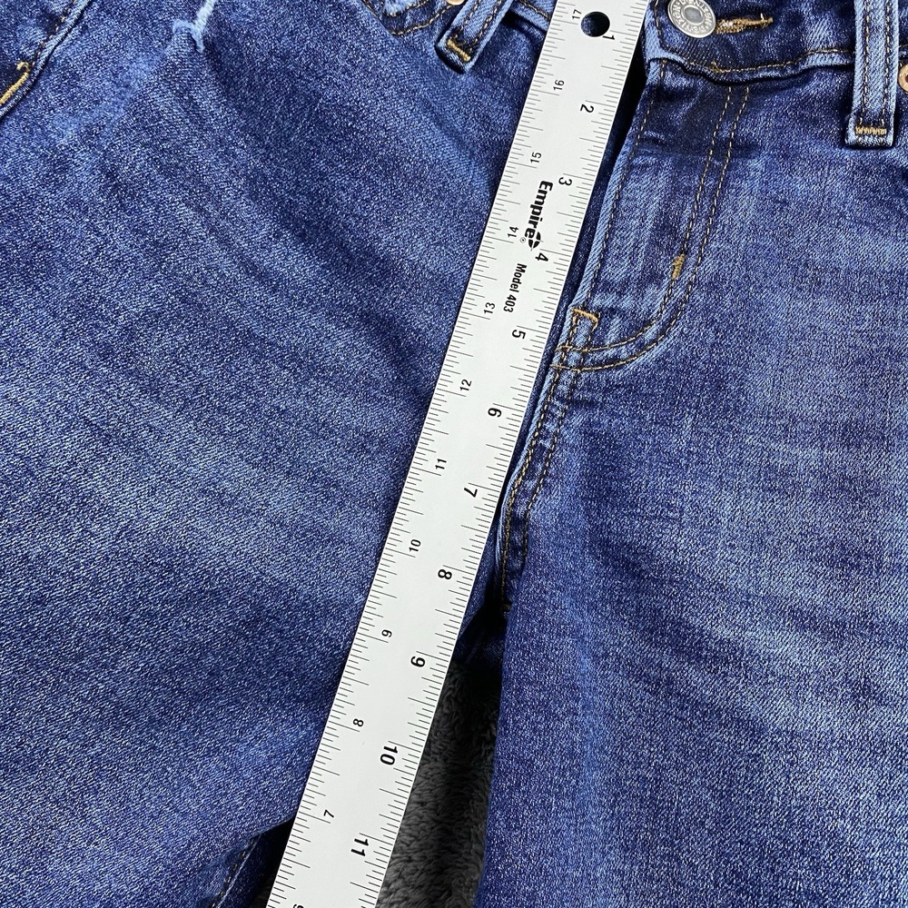 Denizen From Levis Boyfriend Jeans Womens 2 W26 Blue Distressed Hem Mid Rise - Picture 8 of 16